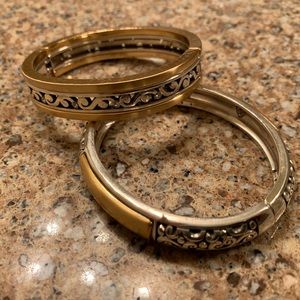 Brighton Silver/Gold Hinge Bracelets (two)